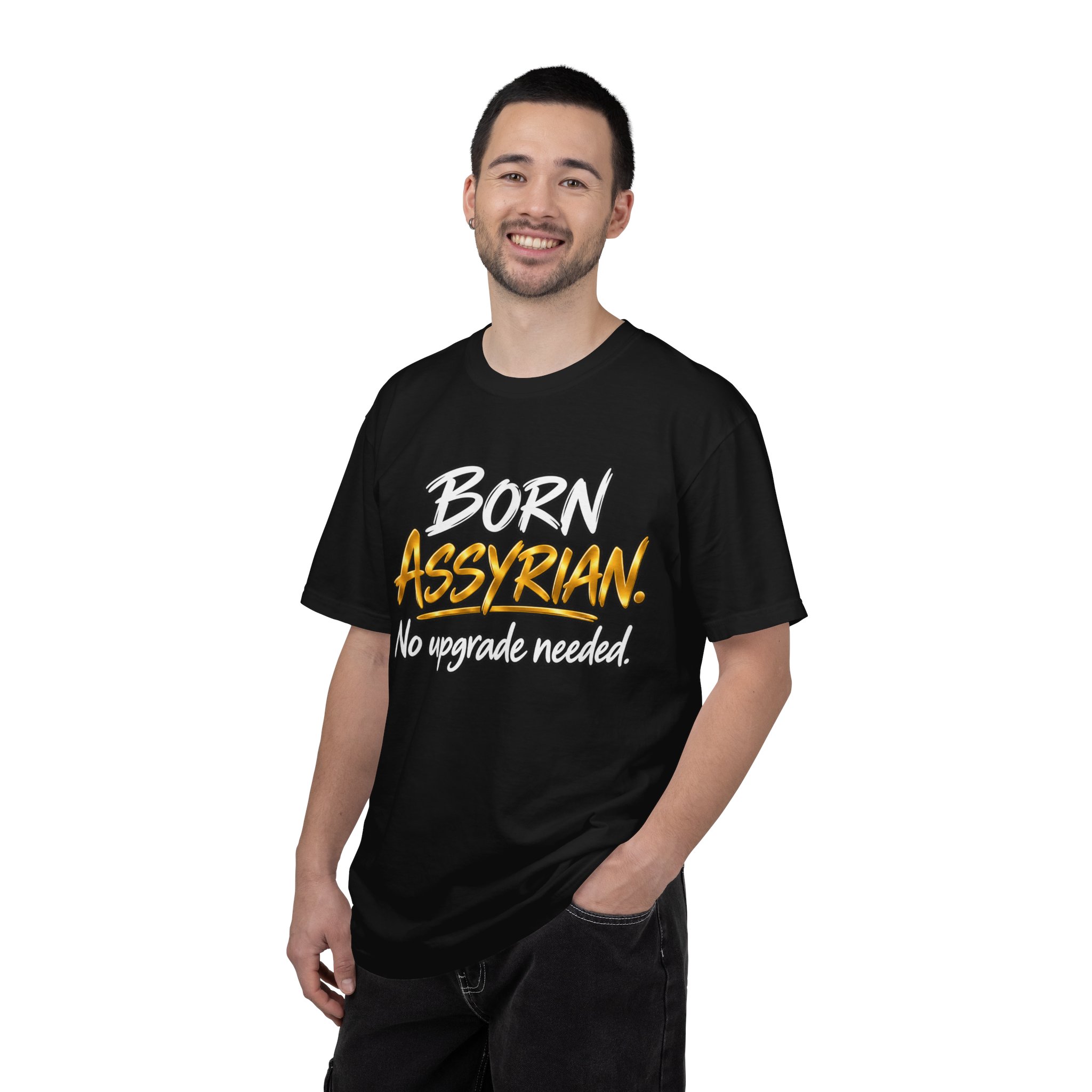 Born Assyrian. No Upgrade needed - Premium Quality T-shirt - Image 6