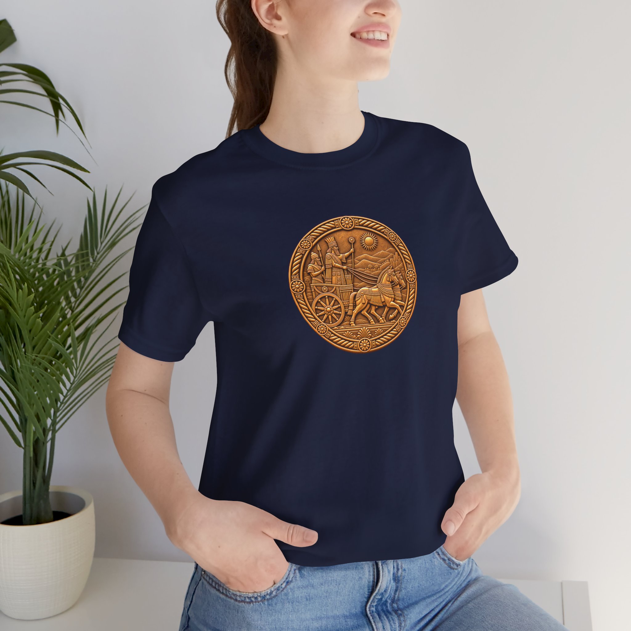 Assyria Heritage Basic T‑Shirt — Assyrian Chariot Medallion - Image 11