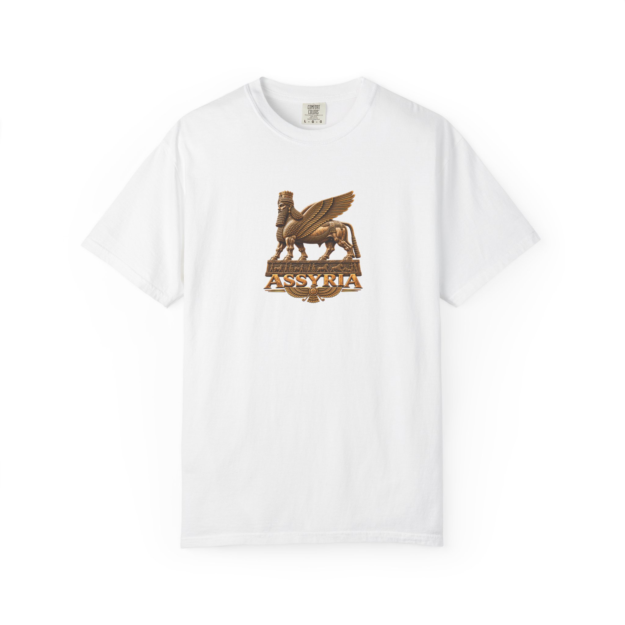 Assyrian Heritage Premium Quality T-Shirt - Winged Bull - Lamassu - Image 4