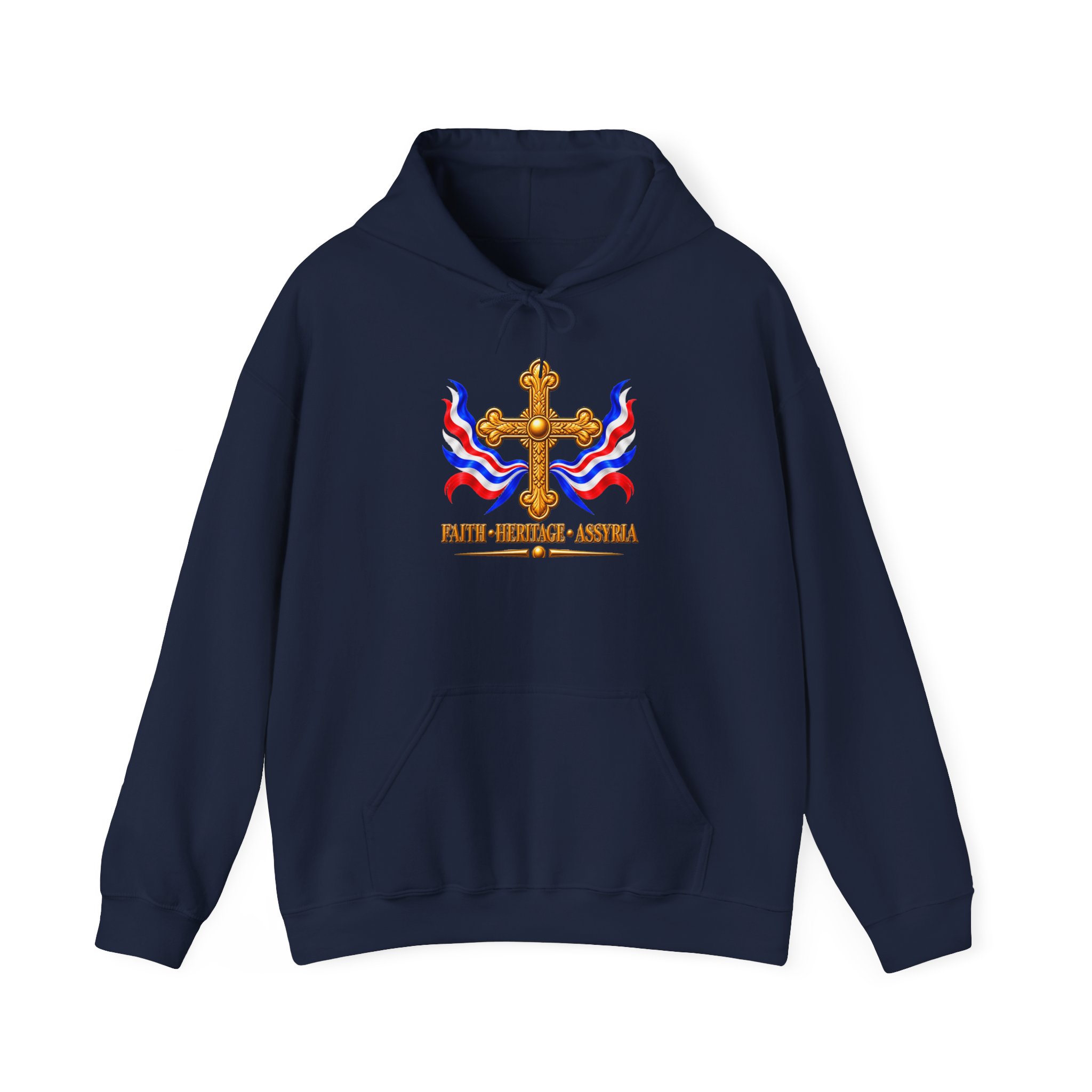 Hoodie Assyrian Faith Heritage Cross River (no zipper) - Image 6