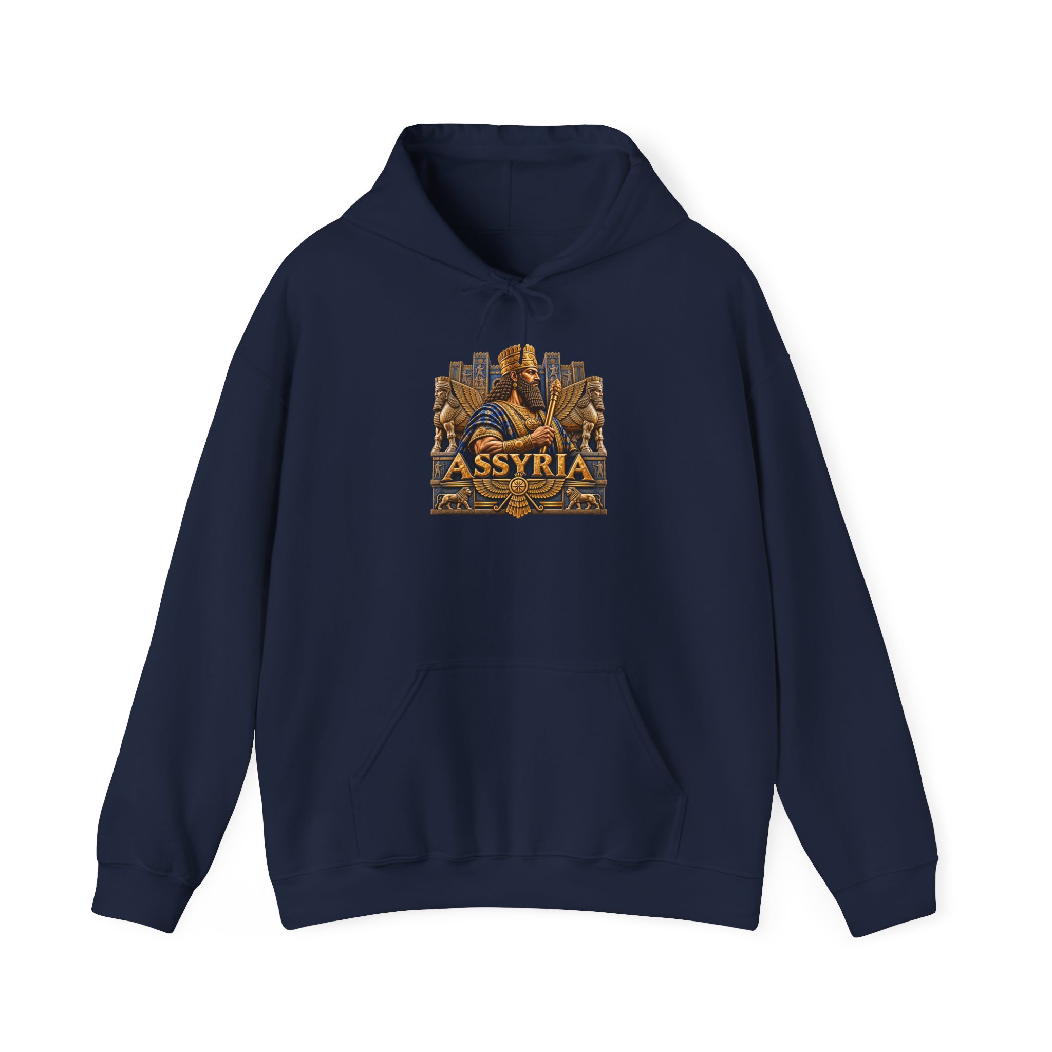 Hoodie Assyrian King Vintage Illustration Assyrian (no zipper)