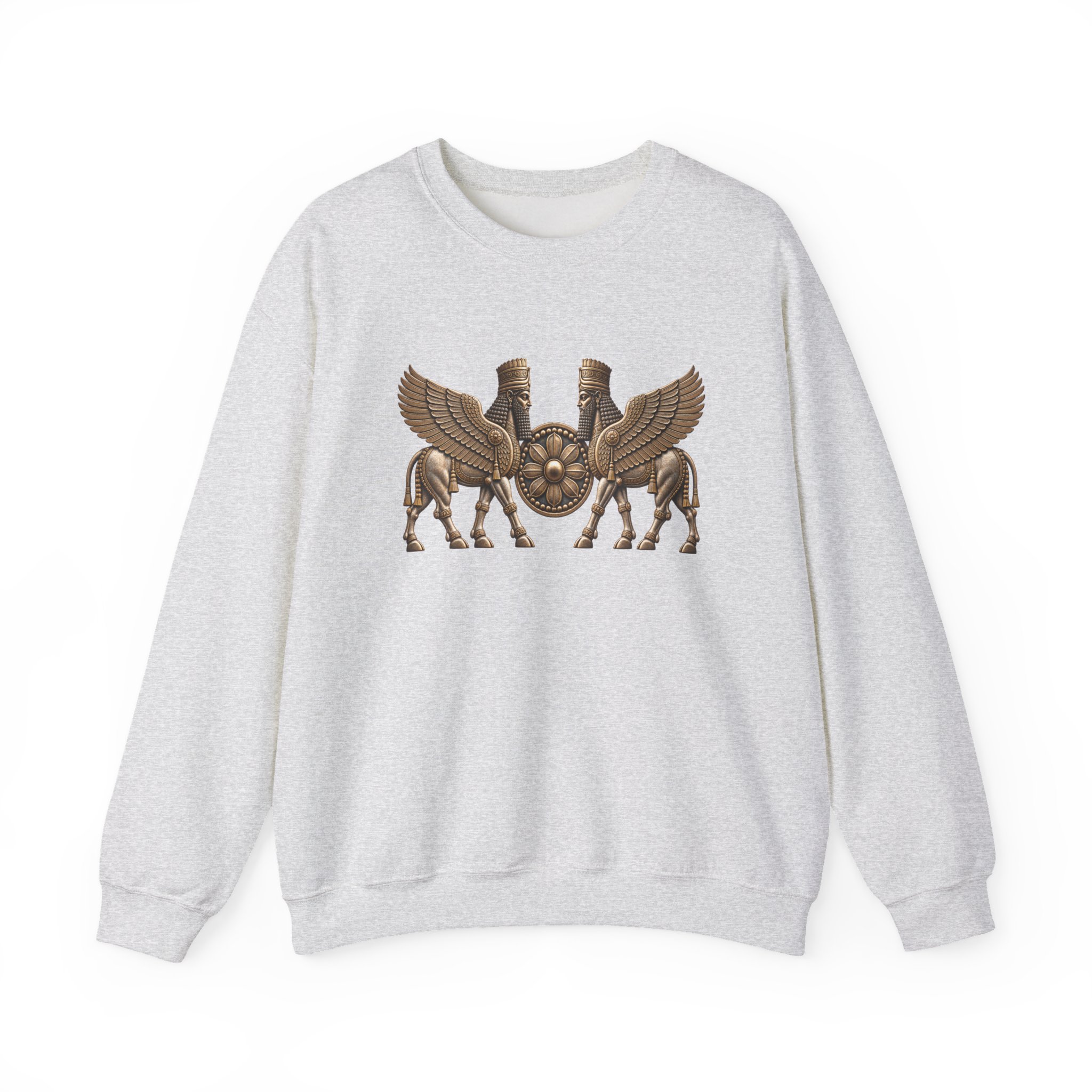 Two Winged Lamassu Crewneck Sweatshirt — Ancient Assyrian - Image 9
