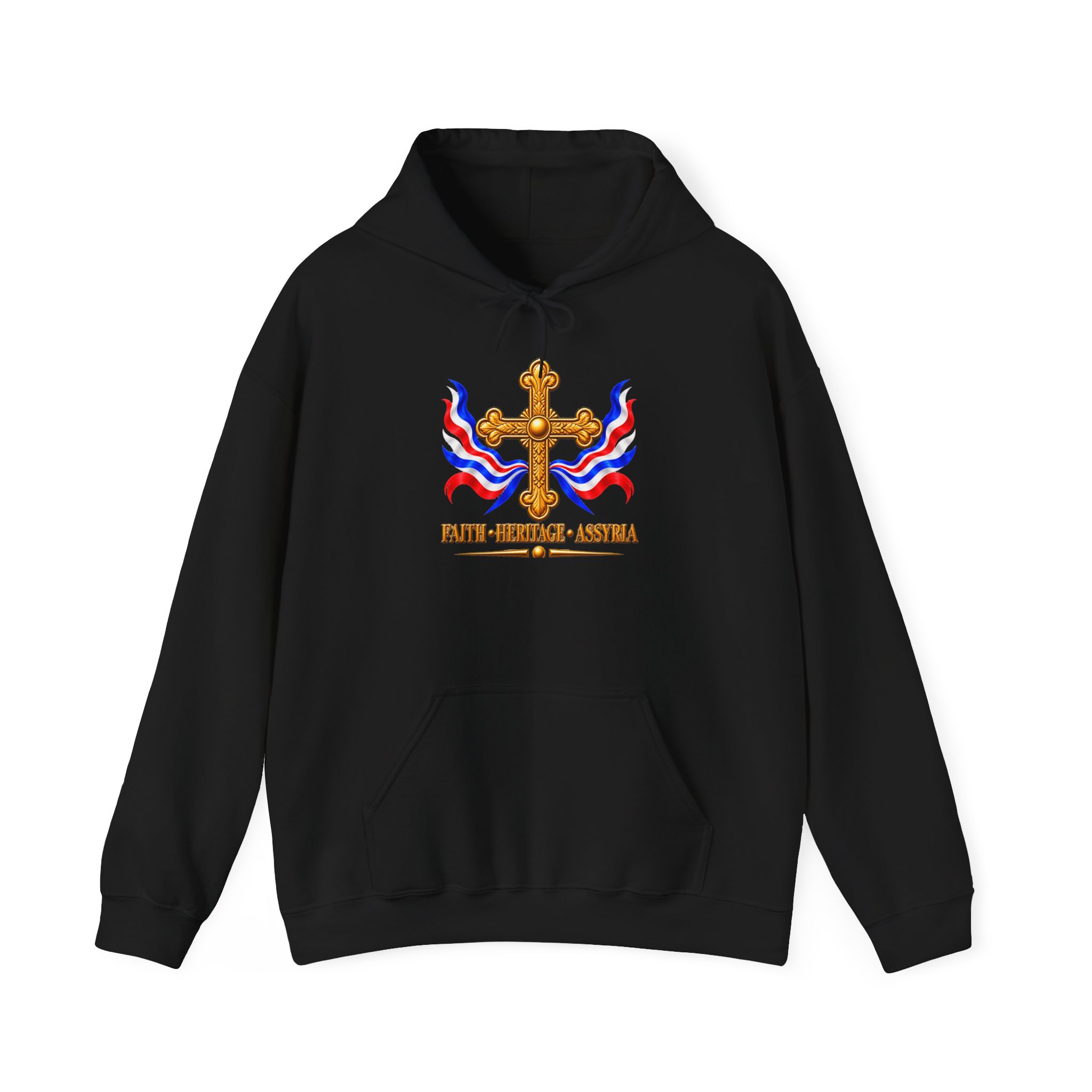 Hoodie Assyrian Faith Heritage Cross River (no zipper)