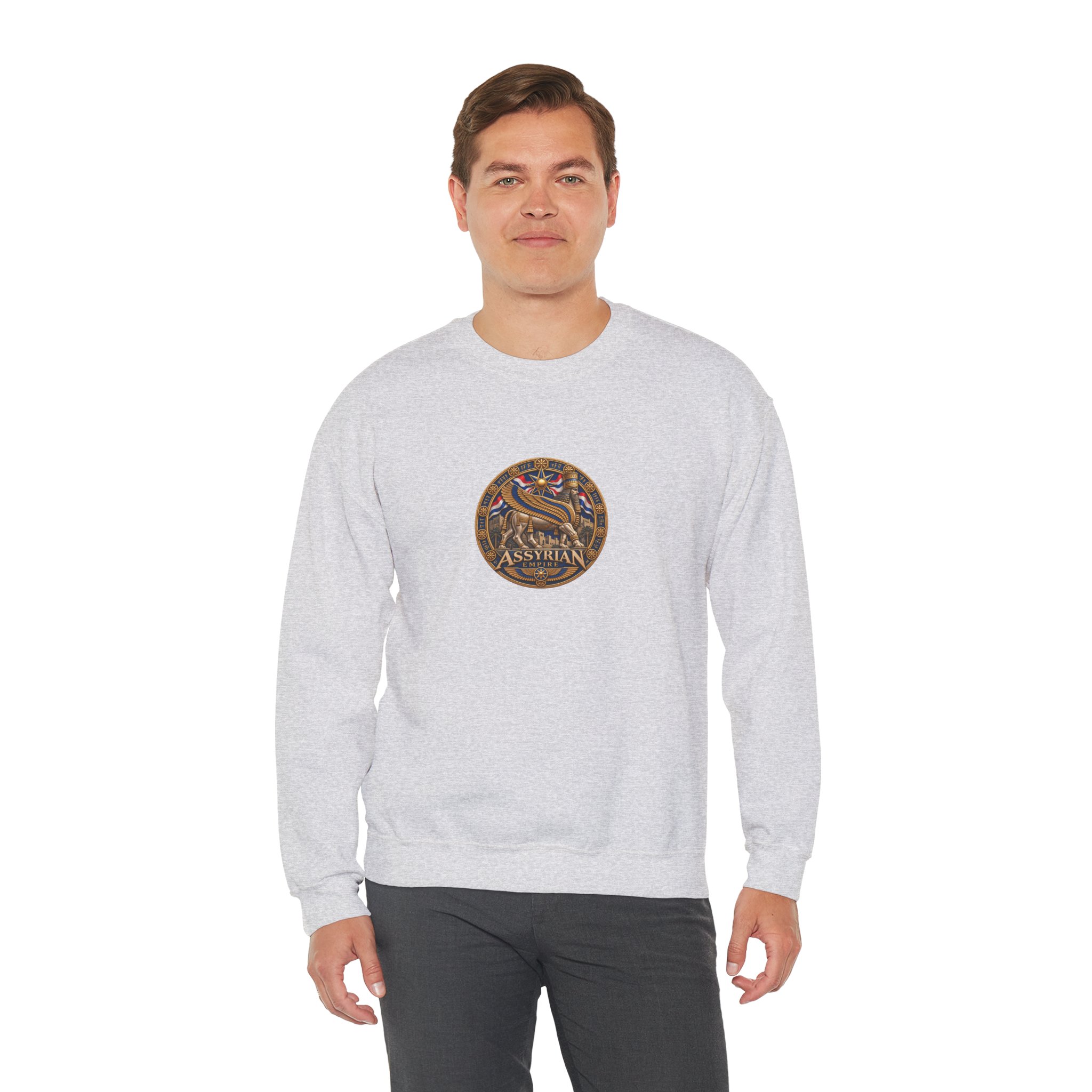 Crewneck Sweatshirt — Ancient Assyrian Medallion - Image 2