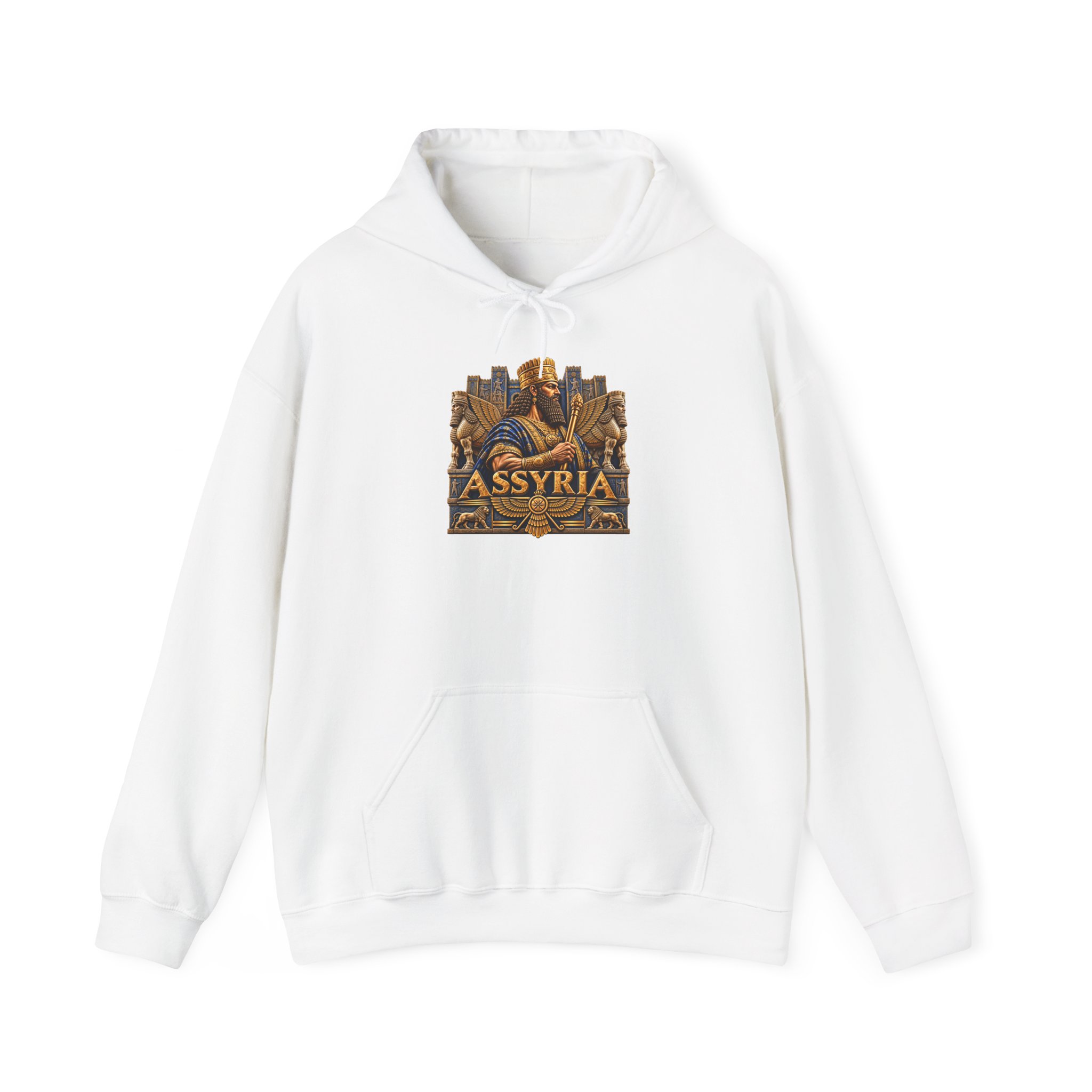 Hoodie Assyrian King Vintage Illustration Assyrian (no zipper) - Image 10