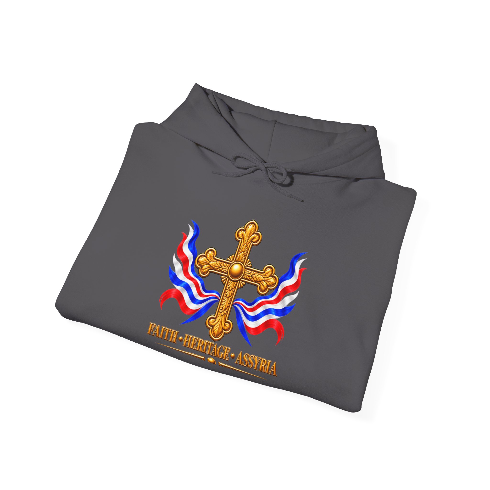 Hoodie Assyrian Faith Heritage Cross River (no zipper) - Image 17