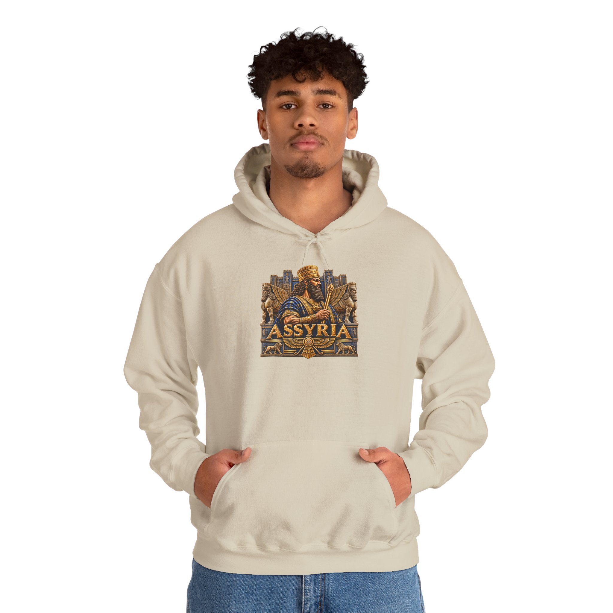 Hoodie Assyrian King Vintage Illustration Assyrian (no zipper) - Image 17