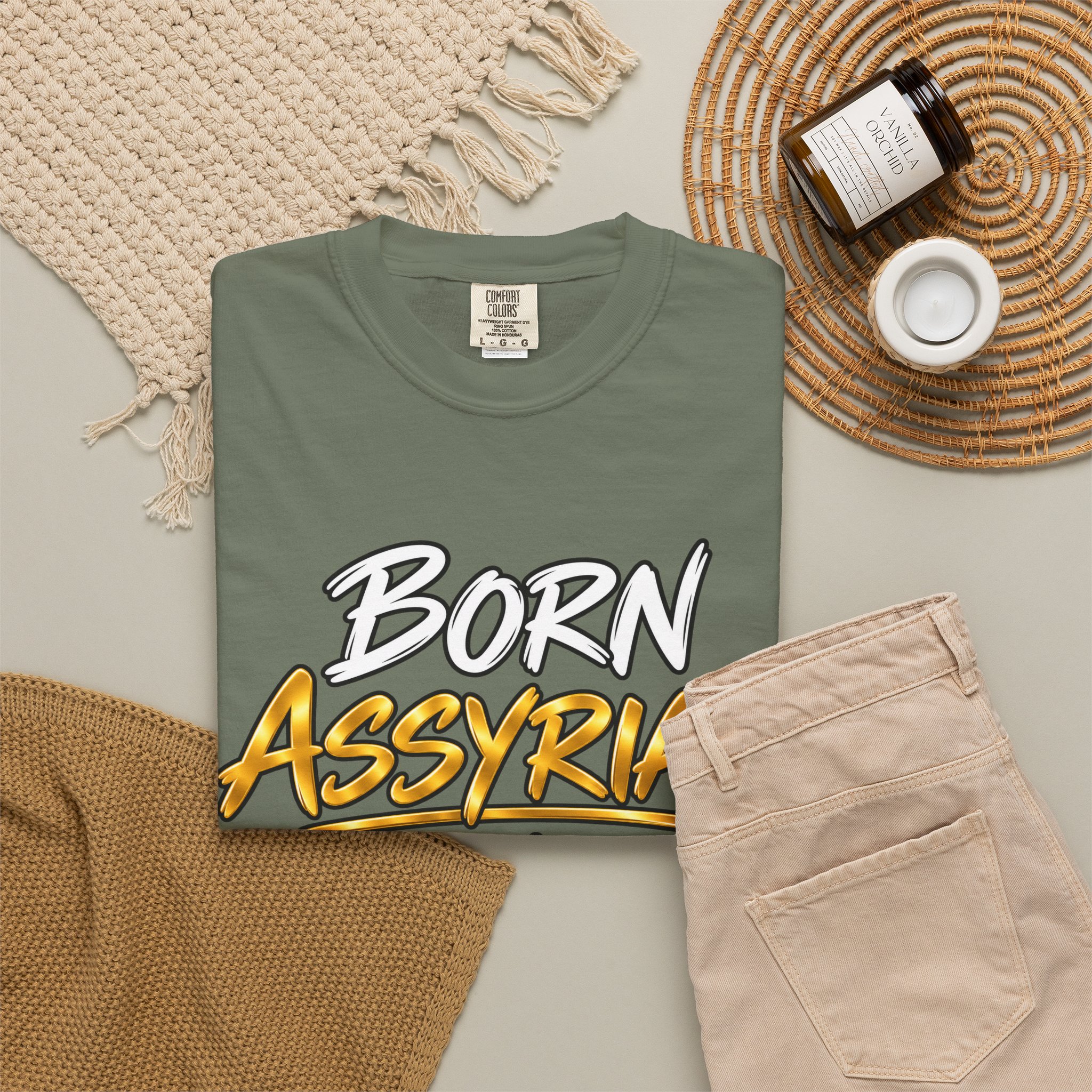Born Assyrian. No Upgrade needed - Premium Quality T-shirt - Image 20