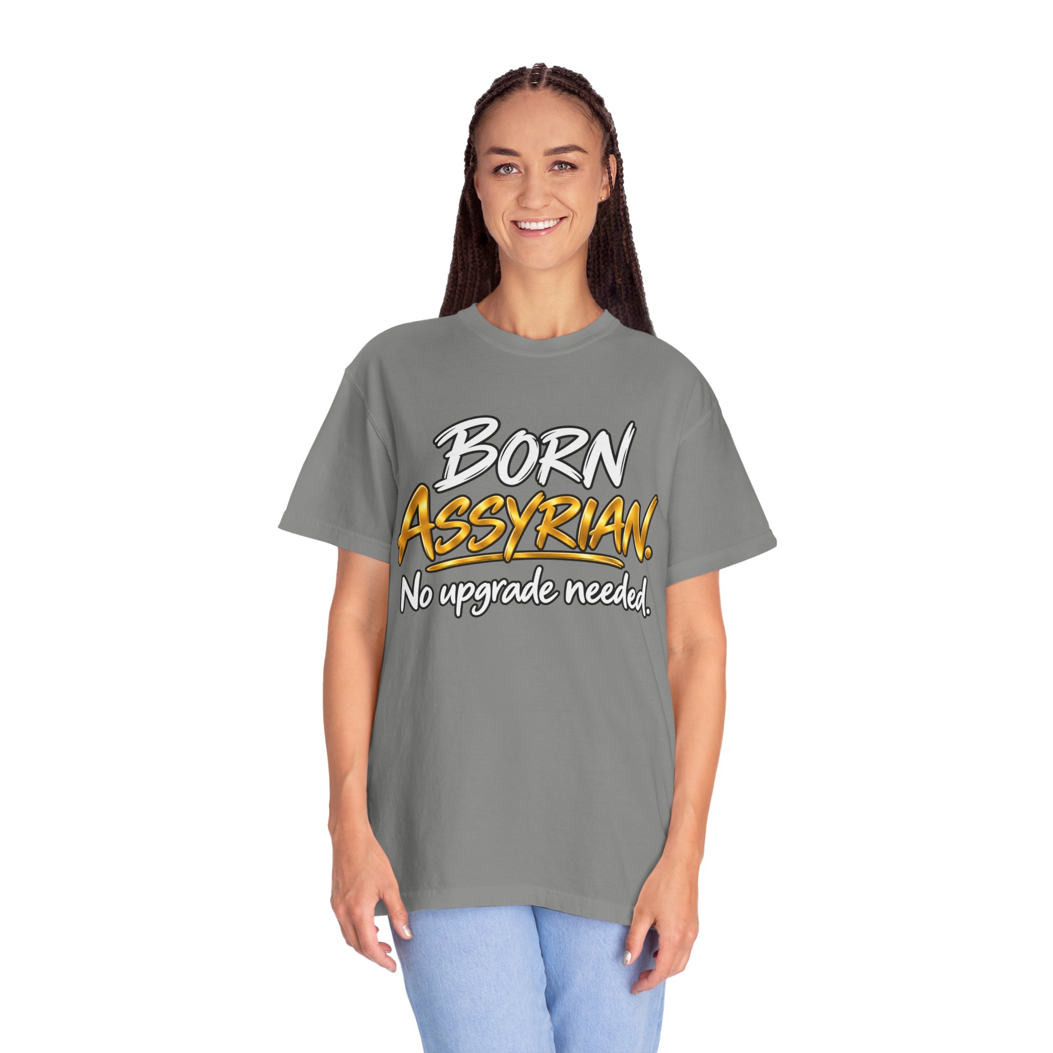 Born Assyrian. No Upgrade needed - Premium Quality T-shirt - Image 11