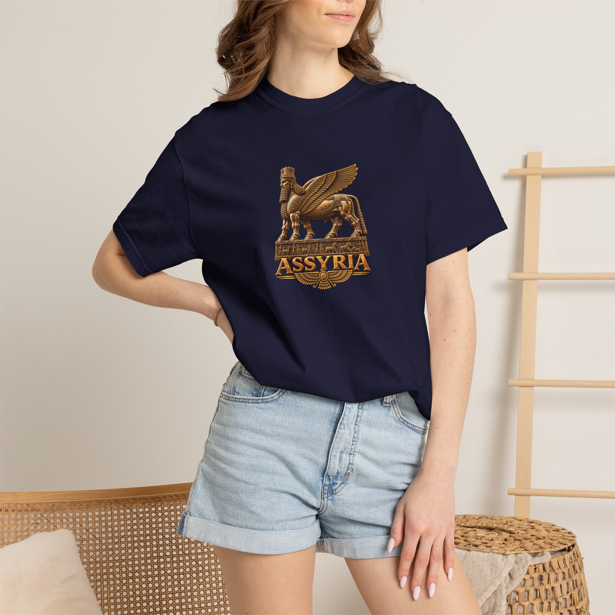 Assyrian Heritage Premium Quality T-Shirt - Winged Bull - Lamassu - Image 19
