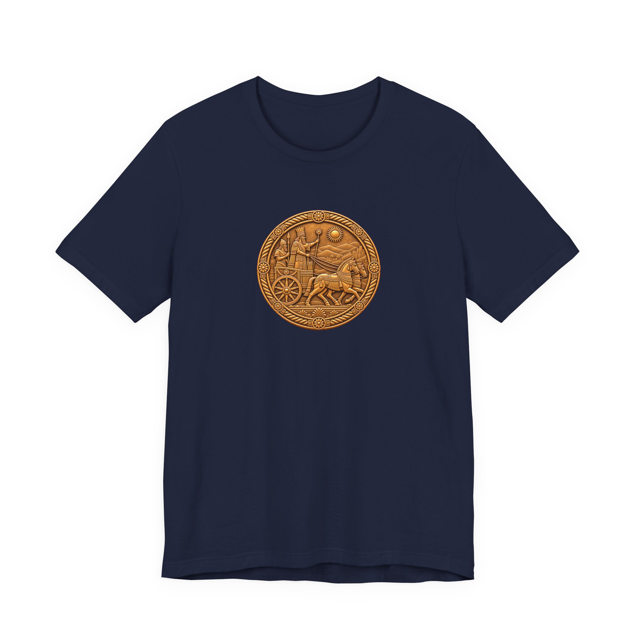 Assyria Heritage Basic T‑Shirt — Assyrian Chariot Medallion - Image 7