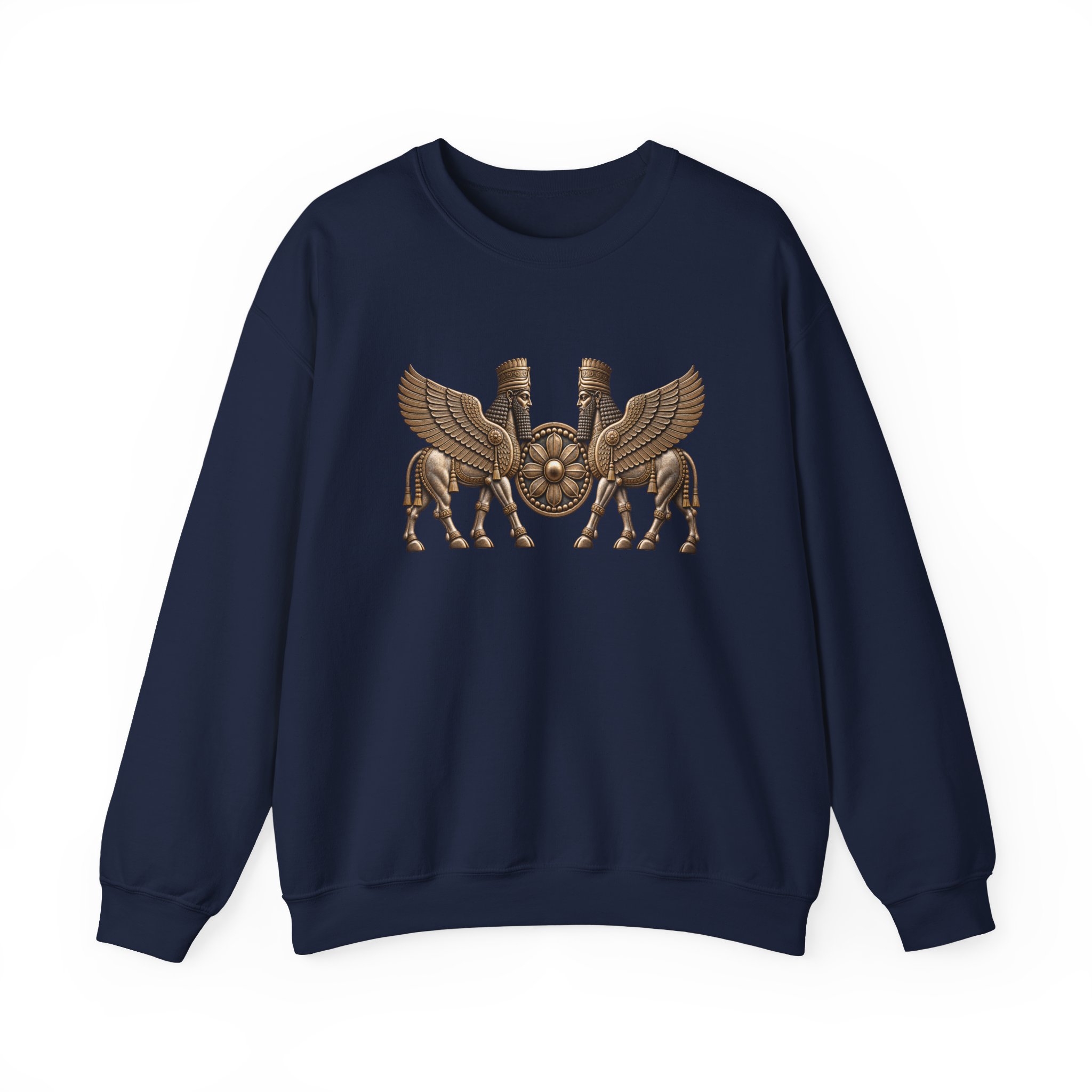 Two Winged Lamassu Crewneck Sweatshirt — Ancient Assyrian - Image 21