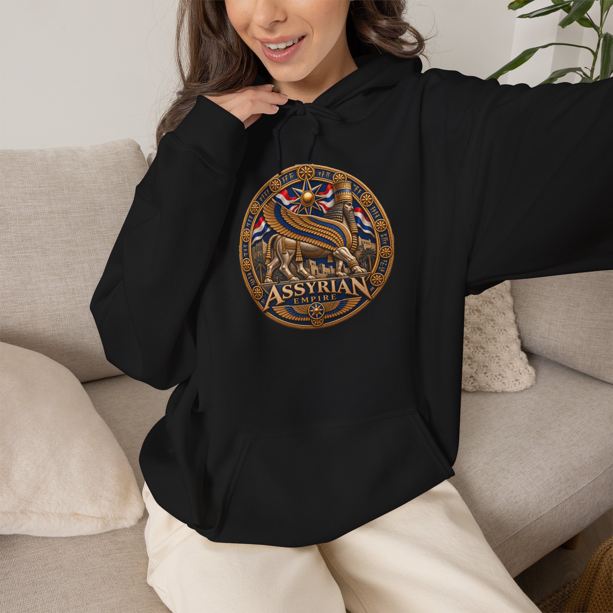 Hoodie Assyrian Medallion (no zipper) - Image 2