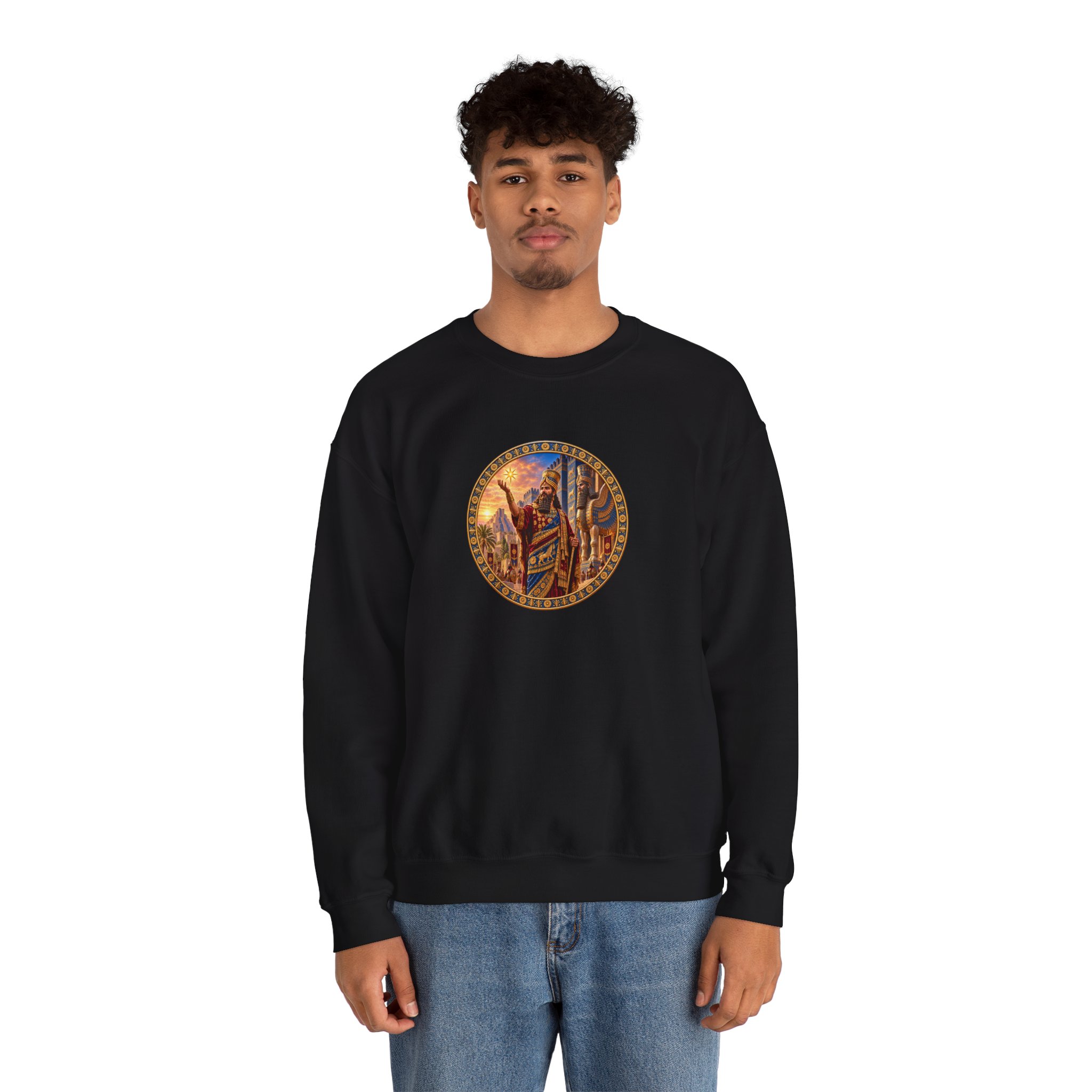 Crewneck Sweatshirt — Assyrian King - Image 10