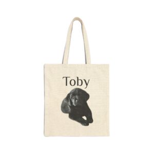 Toby Black Dog Canvas Tote Bag
