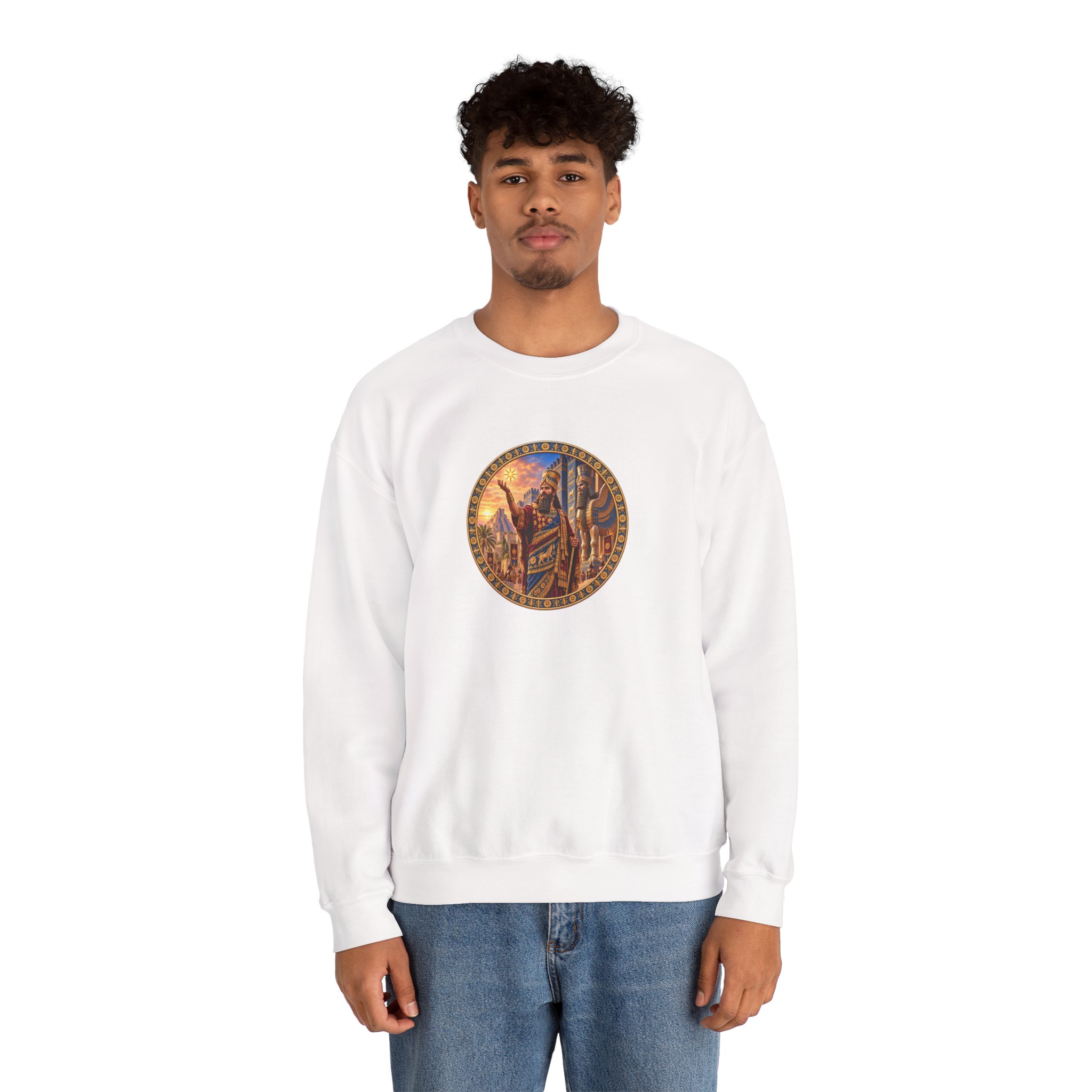 Crewneck Sweatshirt — Assyrian King - Image 15